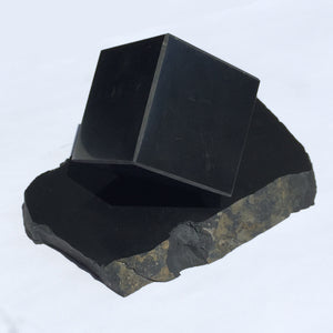 Polished Shungite Cube on Stand 3cm
