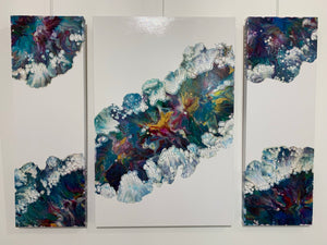Artwork - Colourful Chaos - (Triptych) 12x36/24x36/12x36