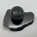 Polished Shungite Sphere Cut with Deep Engraving Flower of Life (5 cm)*
