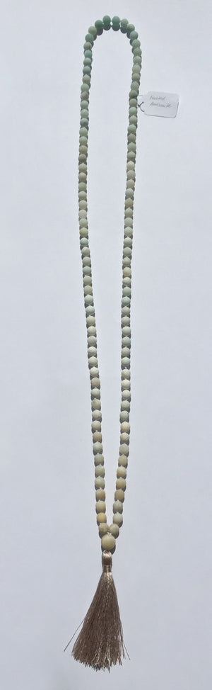 Hope Protection Mala Necklace (Frosted Amazonite)