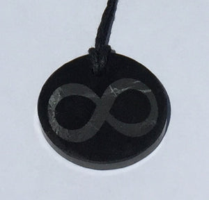 Polished Shungite Pendant: Infinity (3cm)