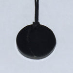 Polished Shungite Pendant: Circle (2cm)