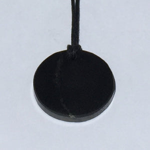 Polished Shungite Pendant: Circle (3cm)